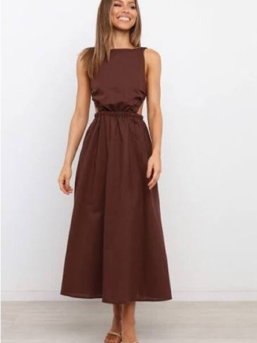 Petal & Pup Brown Sleeveless Maxi Dress - Esther Dress - Picture 2 of 2